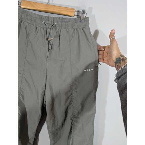 Anthropologie Wilo The Label Pants Women Sz S Green Parachute Joggers Gorpcore - Picture 3 of 9